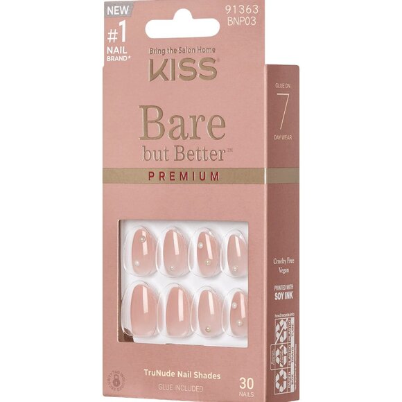 Kiss Other - Kiss Bare but Better Premium Short Length Nails - Slay